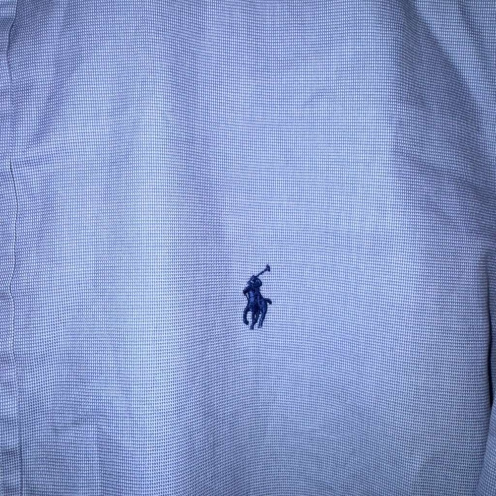 Ralph Lauren Men's Size 17.5/44 Polo Dress Shirt Button Up Blue Pony Work Office - Picture 7 of 13